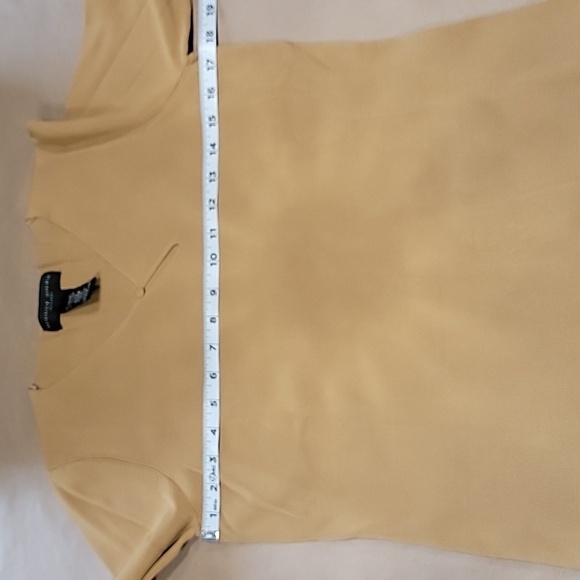 August Silk Petites Sweater, Mustard Brownish-Yellow Color, Size PM. - Picture 6 of 9